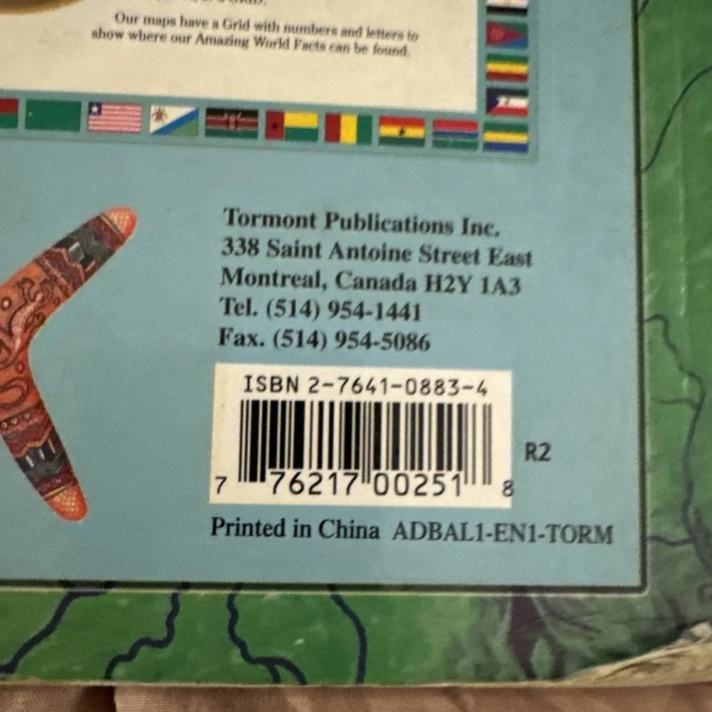 Vtg Y2K 2000 My Big Book of Our Amazing World Board Book Educational Geography